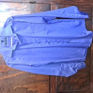 Geoffrey Beene fitted shirt size 16  34/35. Blue